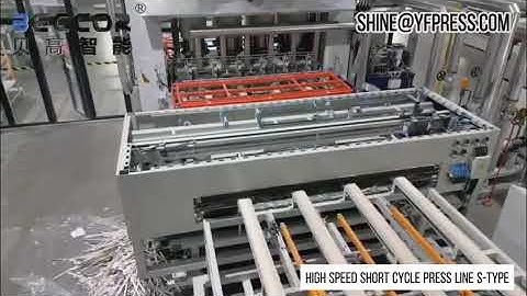 short cycle press line for MDF and Chipboard