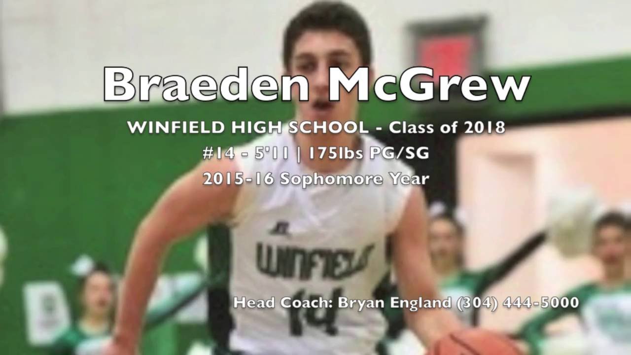 Braeden McGrew 201516 Winfield High (WV) Basketball YouTube