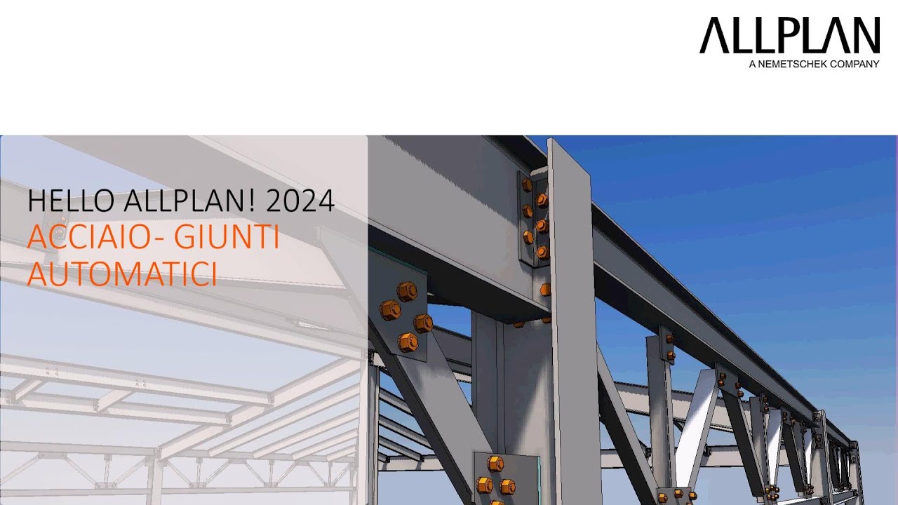 Hello Allplan 2024 - Acciaio giunti automatici - YouTube