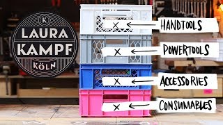 Workshop Storage - Color Coded Crates