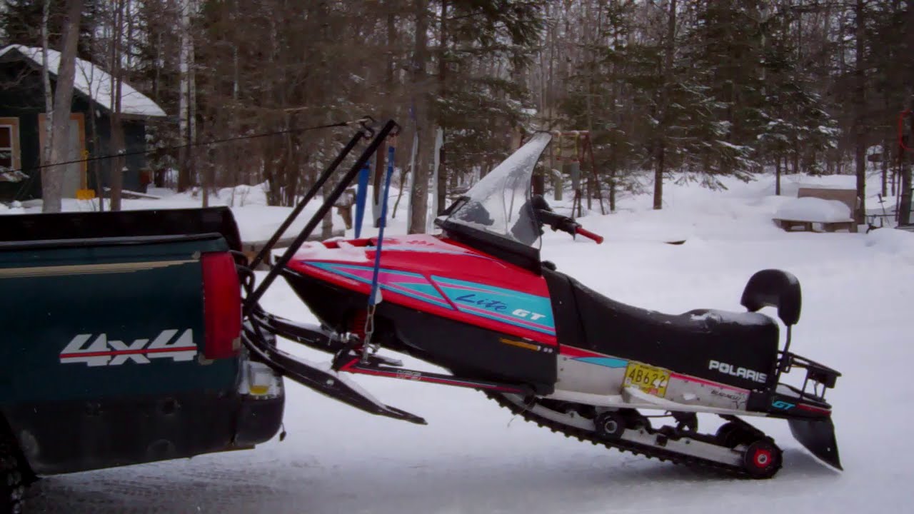 snowmobile lift system the very simple homemade way - youtube