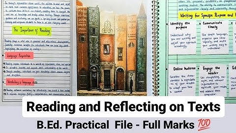 Reading and Reflecting on Texts | B.Ed. Practical File | Get Full Marks With These Tips!