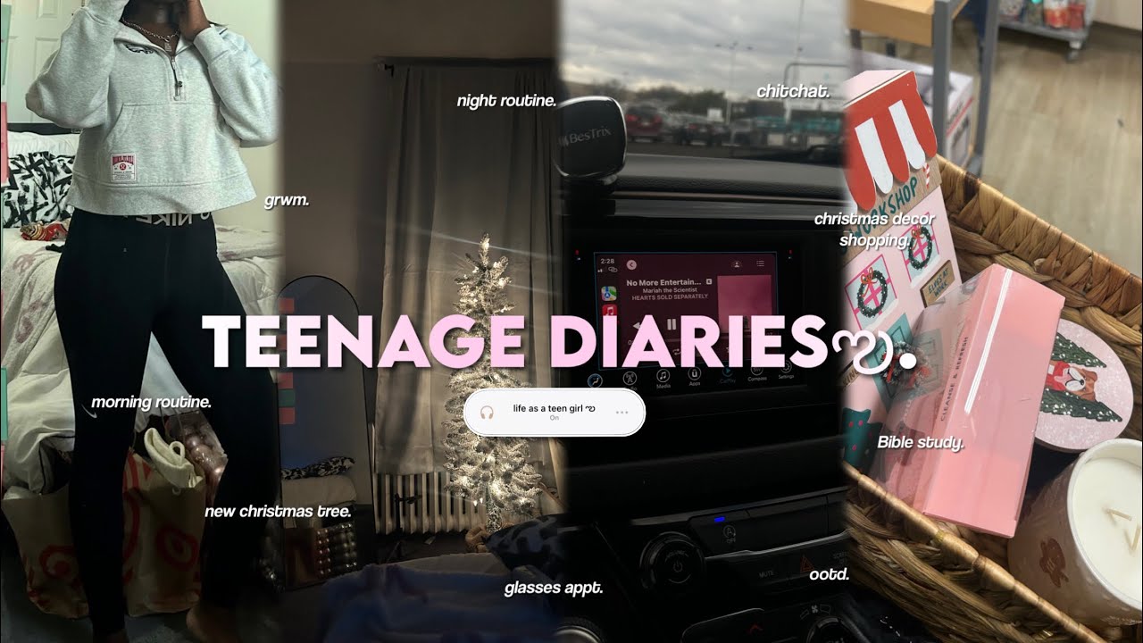 TEENAGE DIARIES 008 ♡︎ glasses appt~bible study~Christmas decor~chitchat~grwm~ootd~ect ♡︎ @kaehalima