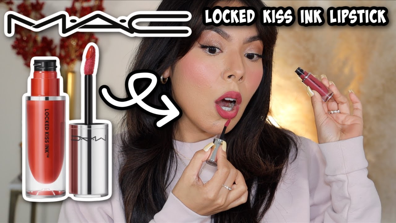 NEW✨MAC LOCKED KISS INK LIPSTICK (REVIEW & WEAR TEST) HOW LONG WEARING IS IT?!