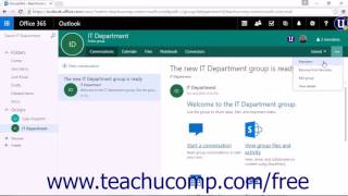 Outlook on the Web Tutorial Changing the View of Groups Microsoft Training