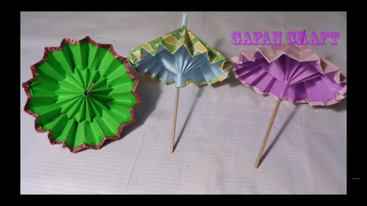 how to make a umbrella origami cara membuat payung origami YouTube
