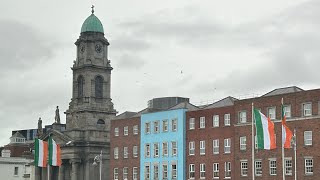 Escape to Ireland - Just the view from my coach window - Downtown Dublin toward Galway