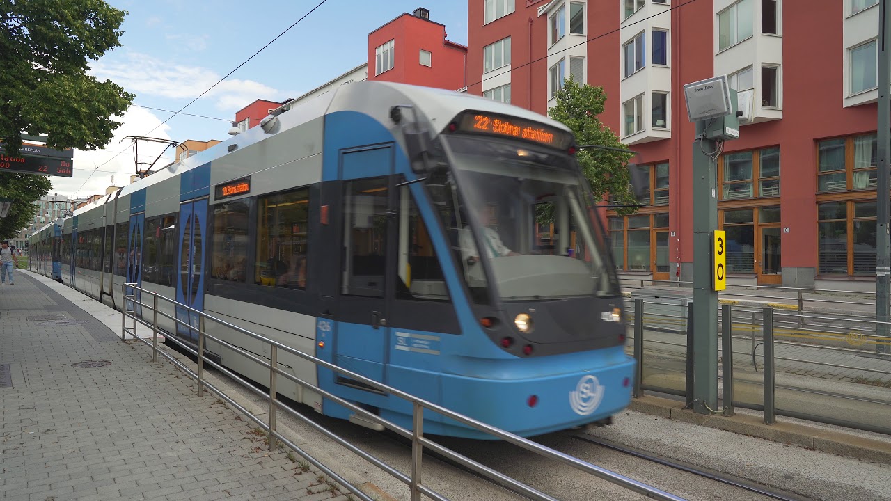 Sweden, Stockholm, tram ride from Sickla to Sickla Udde