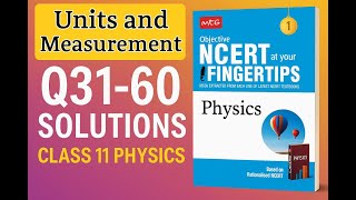 Units and Measurements class 11 Physics Q31-60 Solutions | MTG NCERT at Your Fingertips | #UDE #mtg