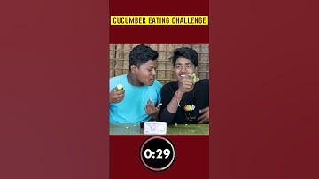 Cucumber Eating Challenge 🔥😋 #shorts #youtubeshorts