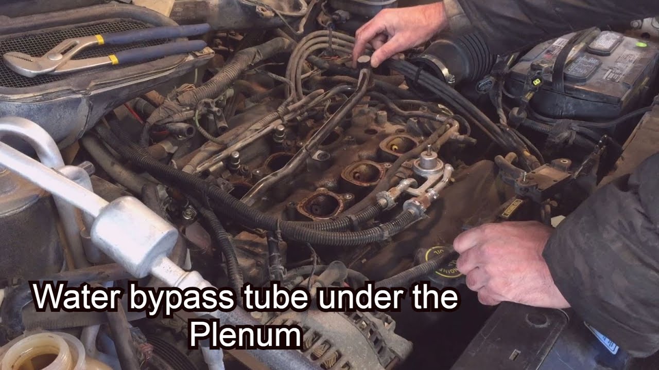 Ford Windstar replace Water Bypass Tube - YouTube