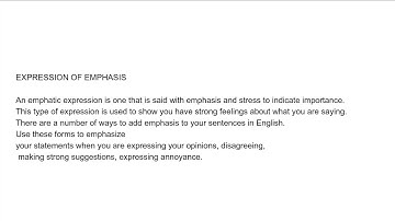 Linguistic 101 : Expression of assertion