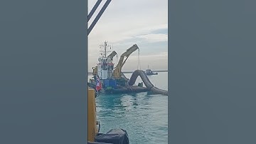 Two Big Cranes Syncronize Heaved up Big Long Pipeline🔗💪💪 #multicat #trending #viralvideos #yt