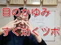 【体質改善　アレルギー】花粉症　目のかゆみの特効穴