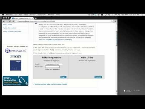 Installing MySQL Server on Mac OSX