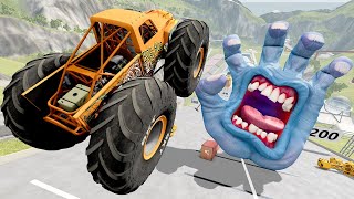 BeamNG Satisfying Car Crashes and Monster Truck Jumps #2 - Griff's Garage