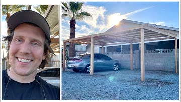 Building a 2 Car Carport for $600! Full Timelapse with Tips & Tricks #DIY
