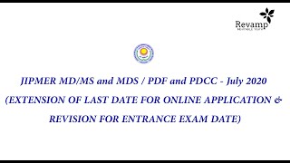 JIPMER PG Admission Notification MS MD MDS PDF || Revamp Ed || Pondicherry
