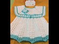 Vestido con Flor 3D a crochet, para bebes de 6 a 9 meses 1 de 2 videos