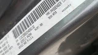 2011-2014 Chrysler 200 Paint Code Location