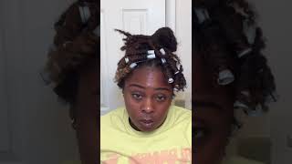 Curl my locs with me using perm rods | loc retwist #reels #retwist #hairstyles #locstyles