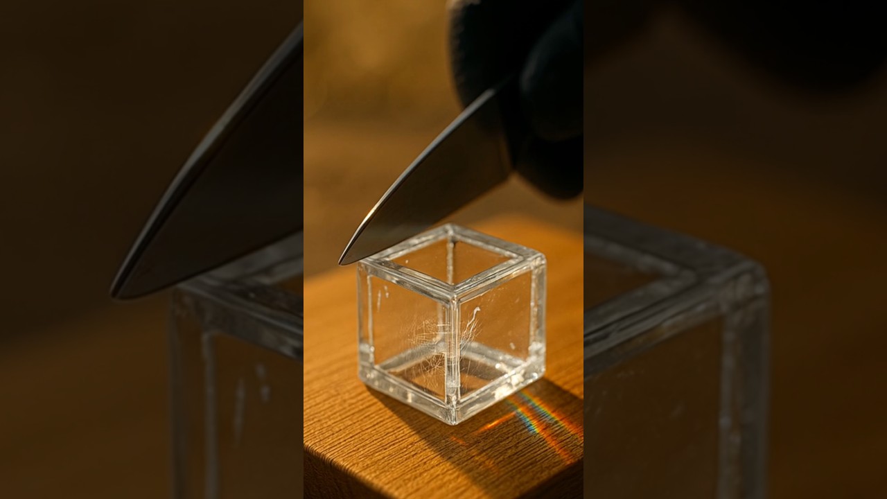 Minecraft ASMR Glass block cutting 🔪 