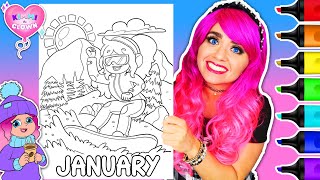 Coloring My Kimmi The Clown Calendar Coloring Book January Coloring Page Ohuhu Art Markers