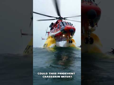 Helicopter Lands on Water?! Airbags Save It! 🚁🌊 #Shorts