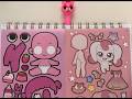 [🩷Paper DIY🩷]Relaxing ASMR Sticker Book/Sprunki OC Incredibox Pinky🥰#asmr #paperdiy #stickerbook