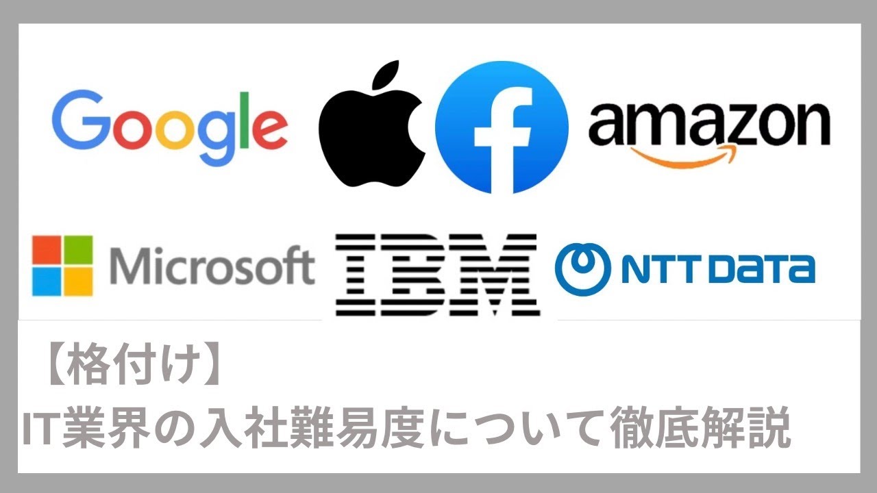 【格付け】給与・待遇・働きやすさで見る「本当に入社すべき」IT企業を解説（外資IT・日系IT・内定・インターン・GAFAM｜Vol.071