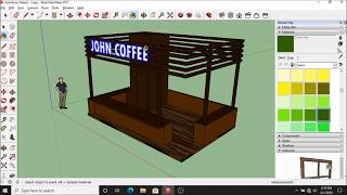 Sketchup: Making a simple coffee shop