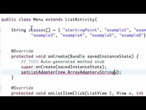 Android Application Development Tutorial   019   Setting up an ArrayAdapter