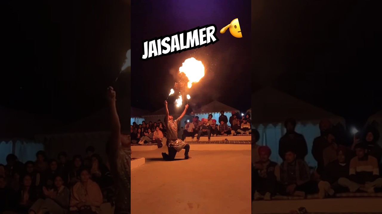 Fire stunt at Jaisalmer | 