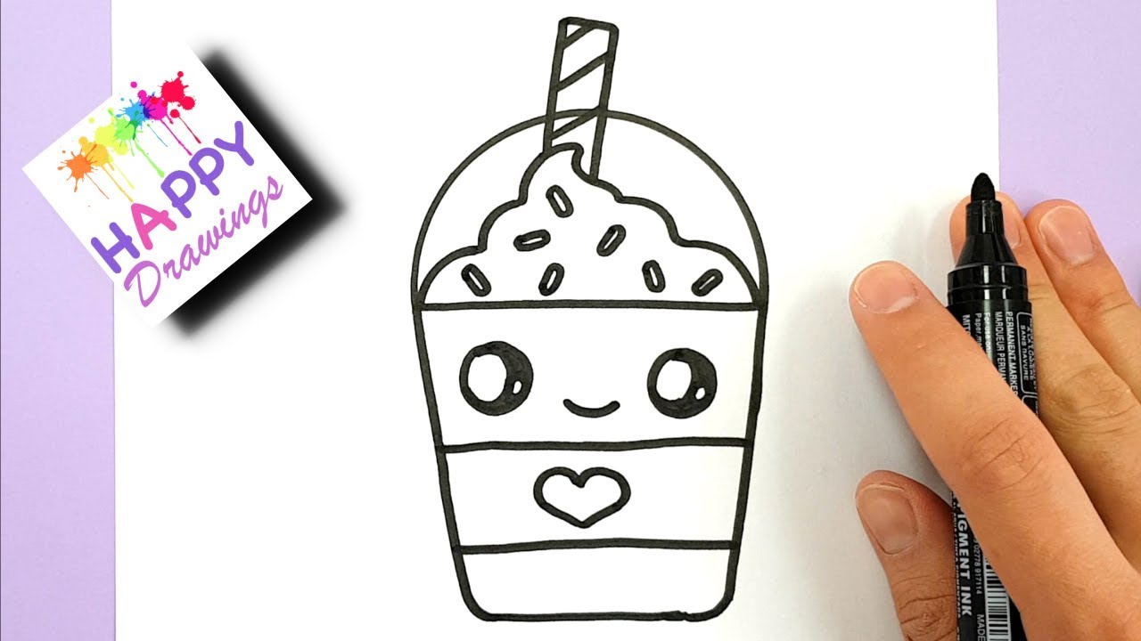 How to Draw a Starbucks Frappuccino Cute