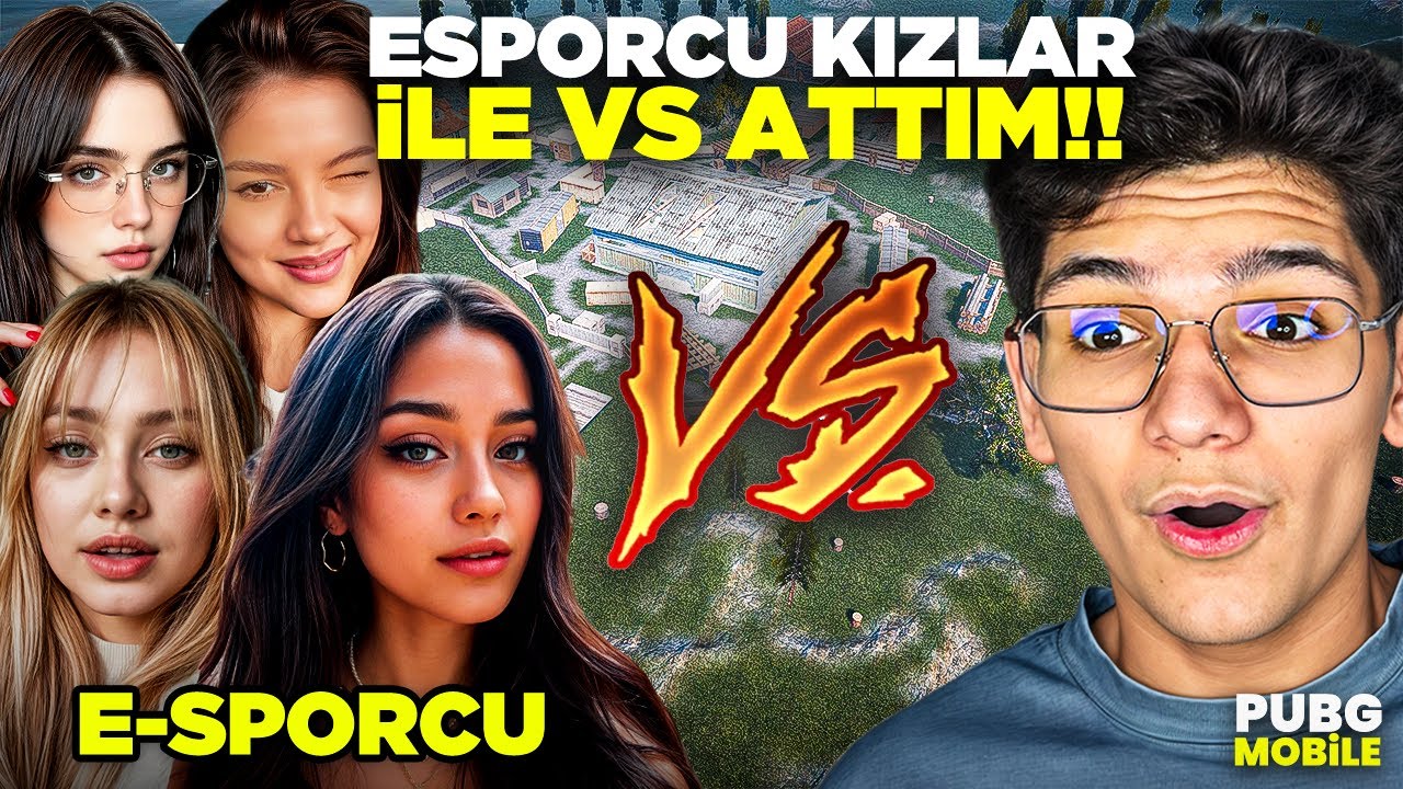 4 E-SPORCU KIZLA VS ATTIM. ÇOK SAĞLAMLAR! - PUBG MOBİLE