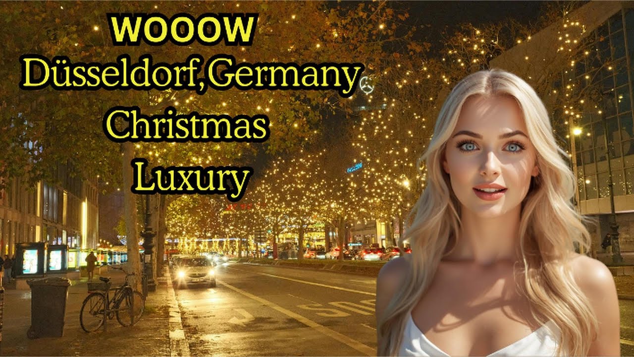 Magical Christmas Market in Düsseldorf,Germany & Luxury Königsallee Street Walk in 4K