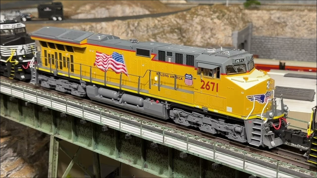 A Trio of ET44 diesel engines on the rails of the Appalachian & Western Railroad!