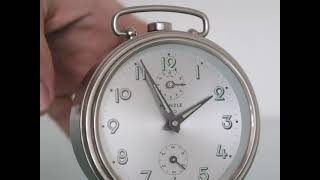 KIENZLE DUO Alarm Mantel Clock Vintage Special Start Up Function Restored Serviced 1960s Germany