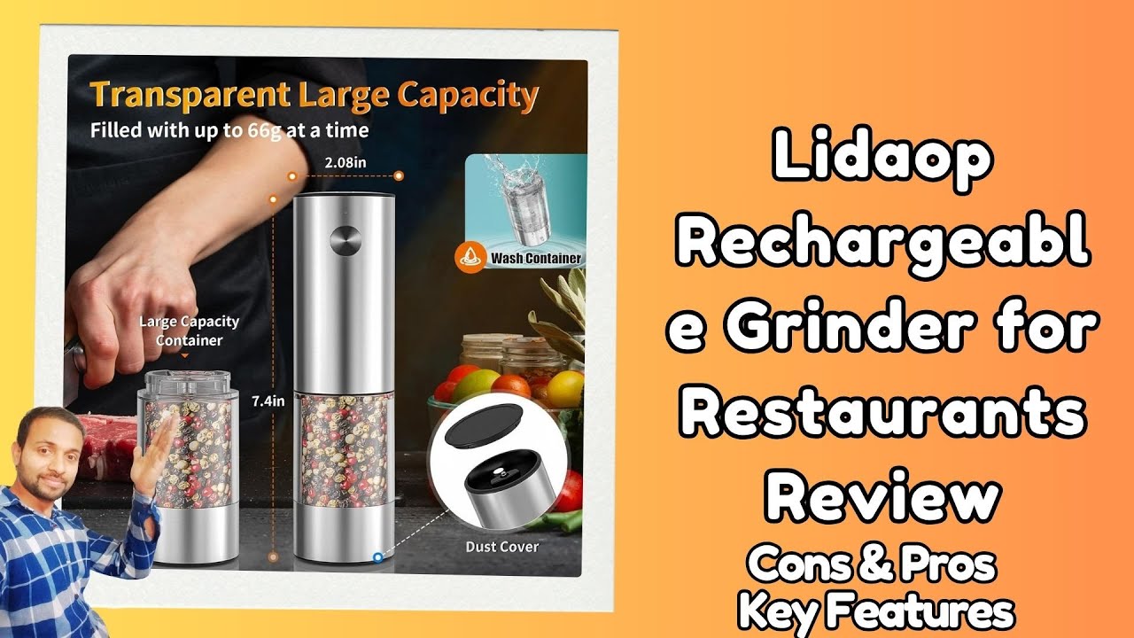 Обзор новой аккумуляторной кофемолки Lidaop для ресторанов — 5 лучших регулируемых кофемолок до 4...