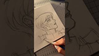 armin arlert sketch inspired by a fanart on pinterest #shorts
