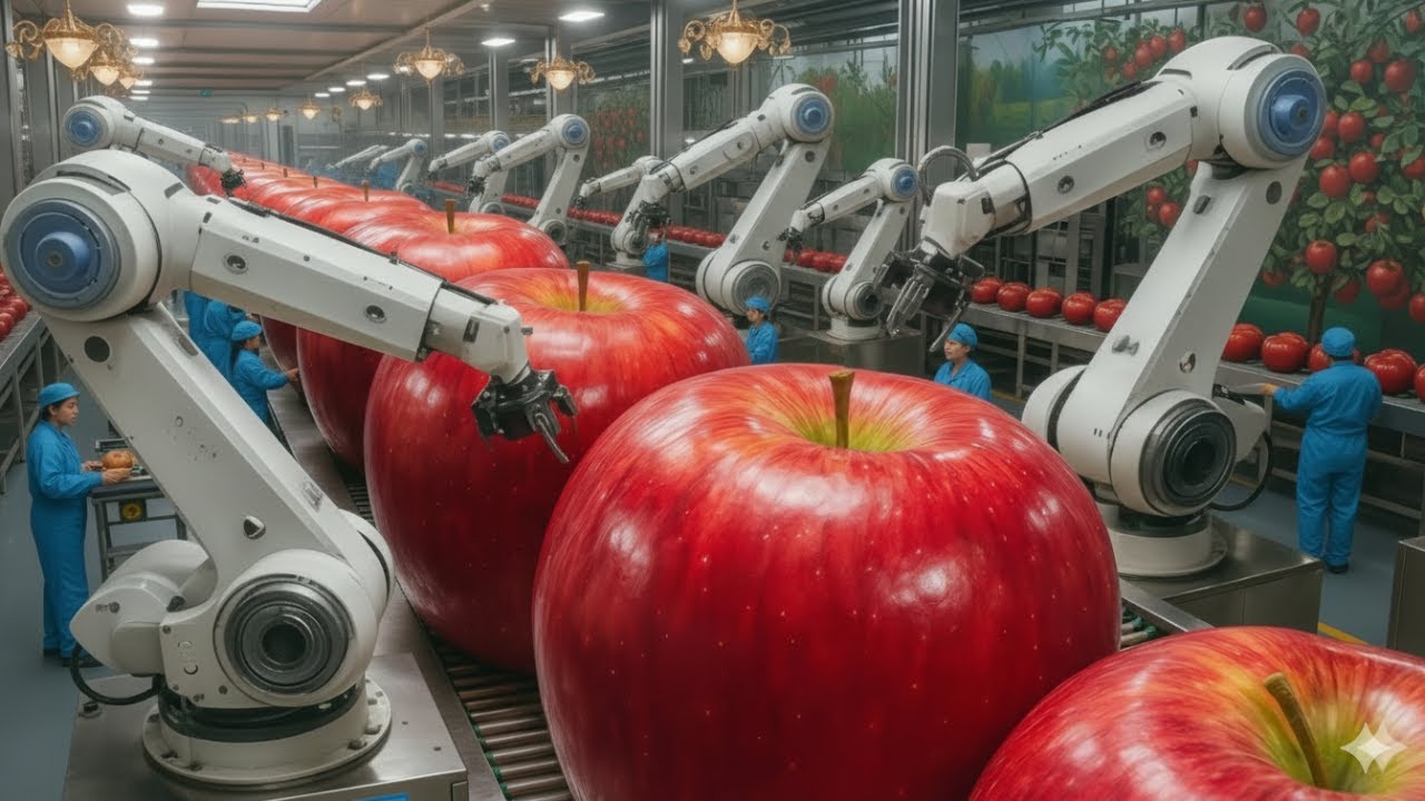 Inside an Apple Juice Factory: How They Harvest and Produce Fresh Apple Juice (Full Process)