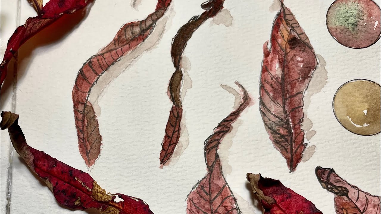 Leaf Curvy Pattern Tutorial Let’s practice to paint curved leafs. Tutorial. - YouTube