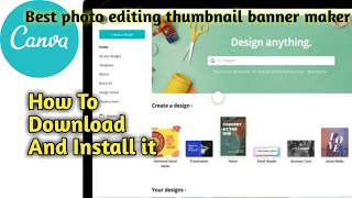 Best Photo Editing And Thumbnail , Banner Maker  in pc Canva How To Download And Install It screenshot 3