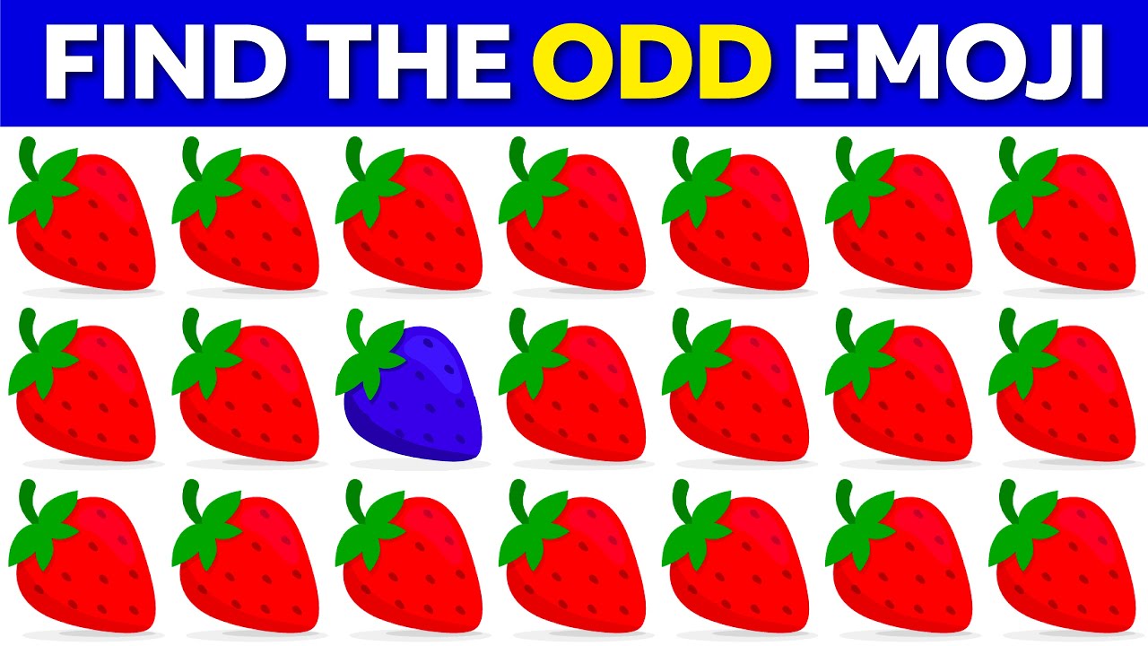 FIND THE ODD EMOJI OUT by Spotting The Difference  Odd One Out Puzzle  Find The Odd Emoji Quizzes