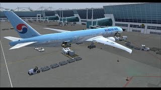 PMDG 777 with fs2crew Korean air 701 RKSI-RJAA on vatsim international event 1st video,fsx,pmdg777