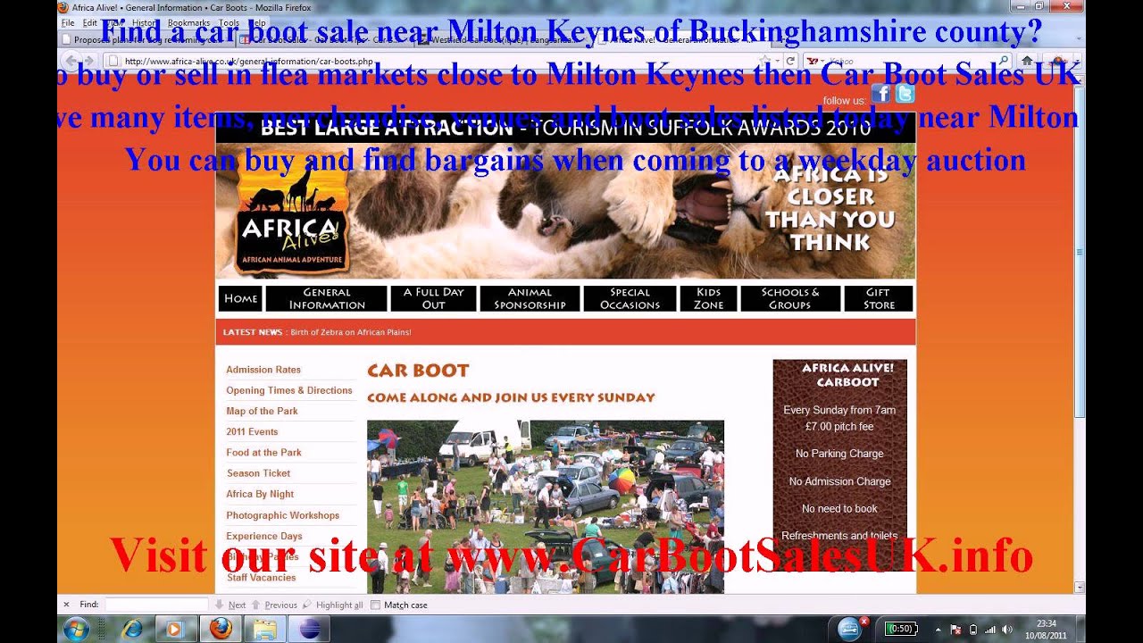 Car Boot Sales Milton Keynes | Flea Market Sites Buckinghamshire - YouTube