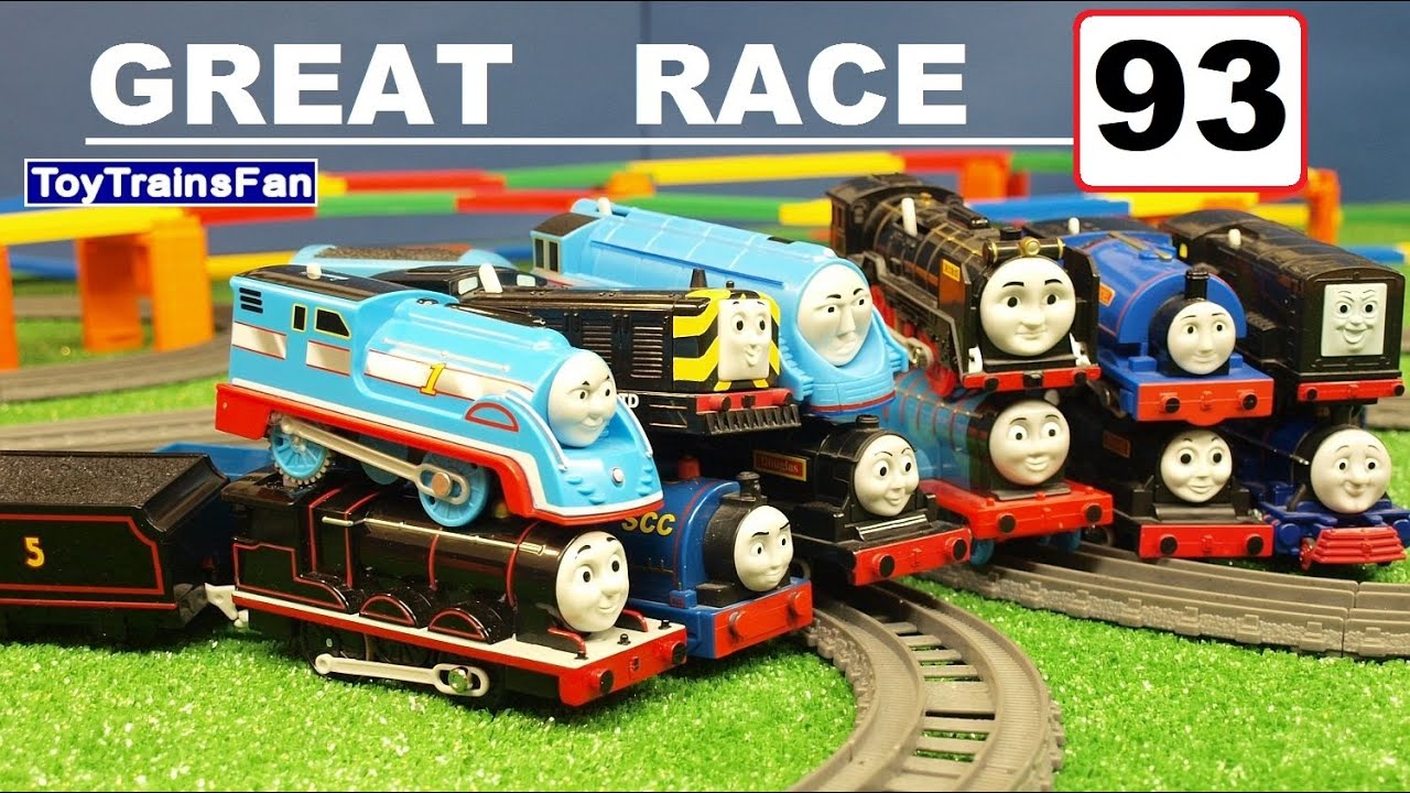 GREAT RACE #93 Thomas & Friends -Trackmaster and Plarail toy trains competition