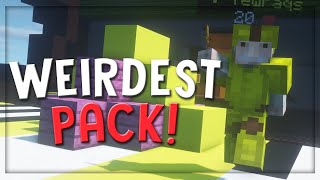 Using the WEIRDEST Texture Pack in Bedwars!