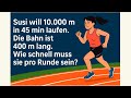Findest du die Lösung? Wie schnell muss Susi laufen?