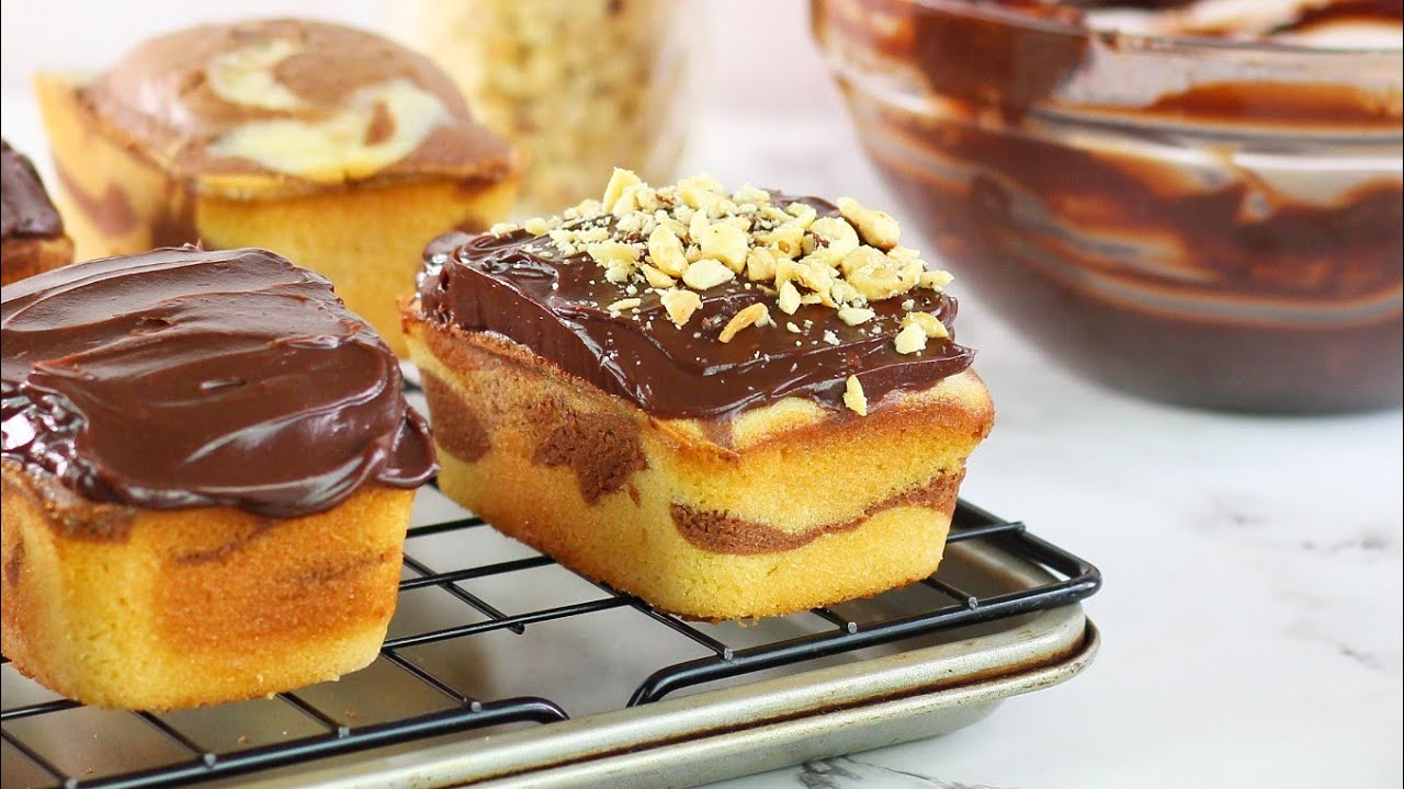 Budin Marmoleado | Ganache de chocolate | Torta Marmolada